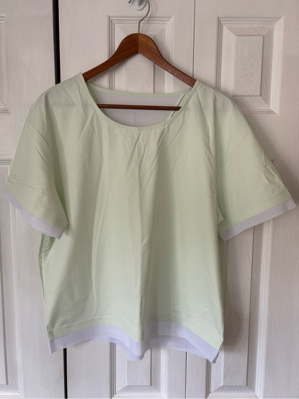 Zyia Active Light Green Mesh Back T Shirt Size XL
